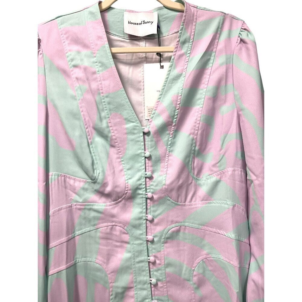 House Of Sunny Pastel Maxi Dress Size 8 New - Picture 5 of 8